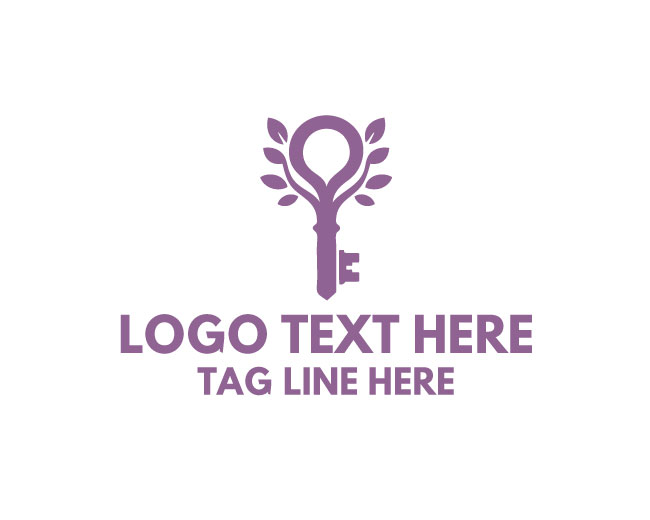  Unique Key Leaf Logo