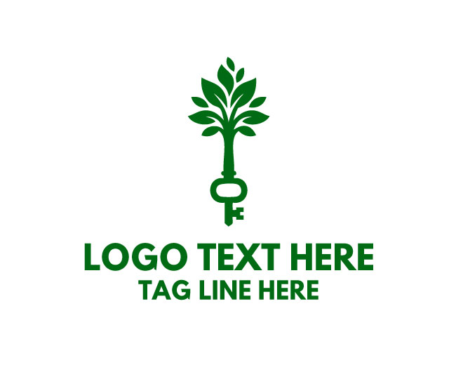 Stylish Tree Path Key Logo