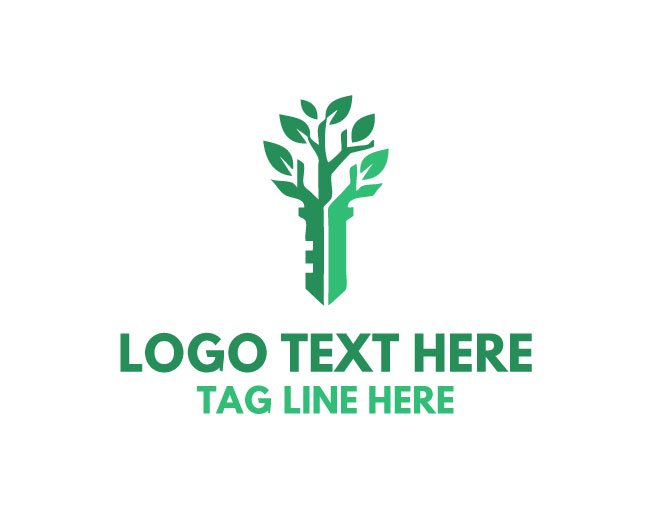 Stylish Key Green Logo