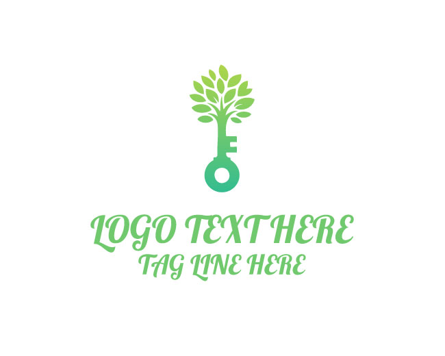 Stylish Key Tree Logo
