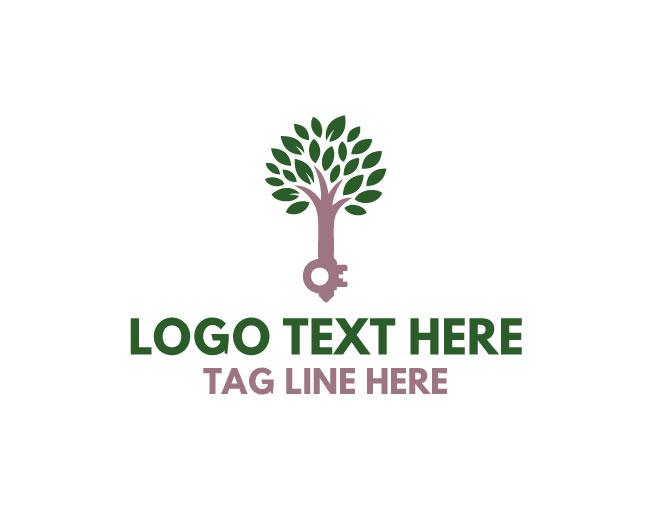 Stylish Key Shelter Tree Logo