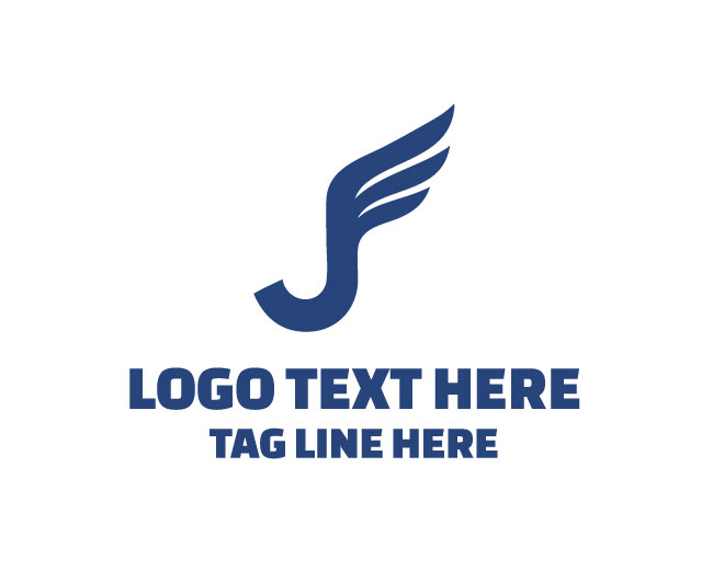  Letter J Wings Logo