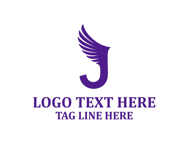  Modern J Wings Logo