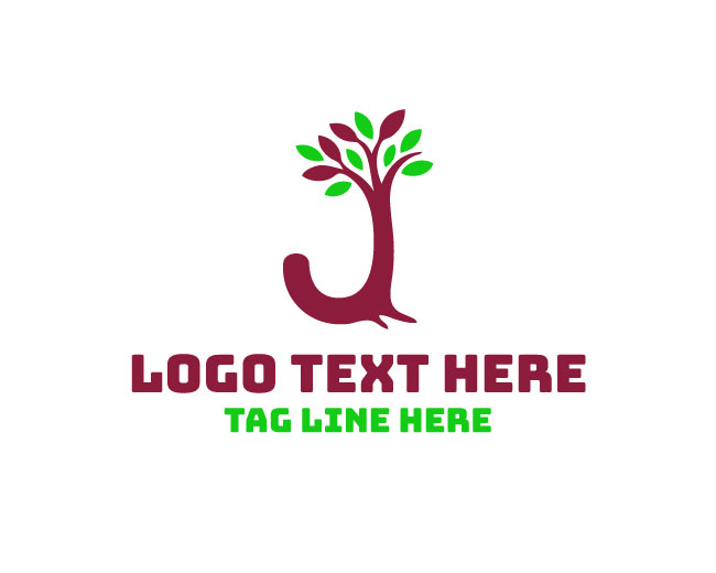 Stylish Letter J Tree Logo