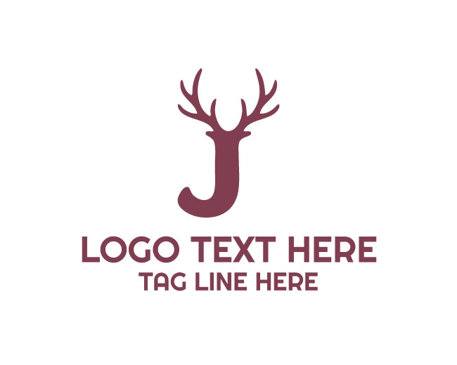 Letter J Deer Logo