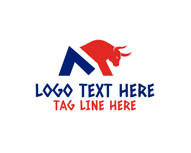 Creative Letter M Bull Logo