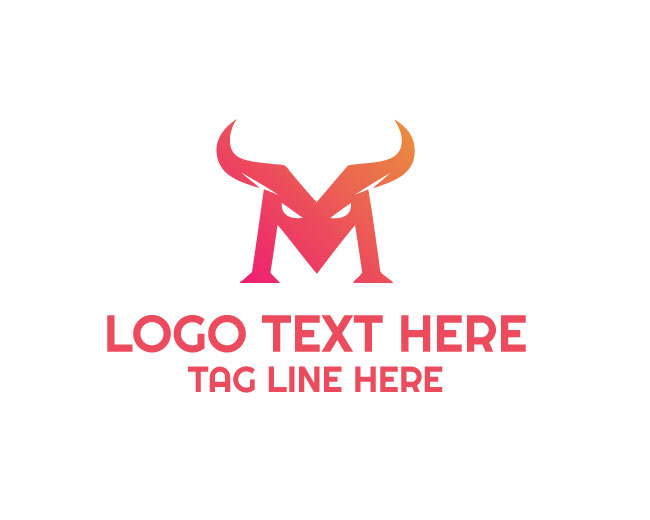  Signature Letter M Bull Logo