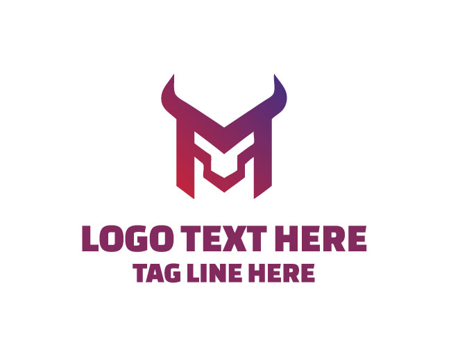  Unique Premium Letter M Bull Logo