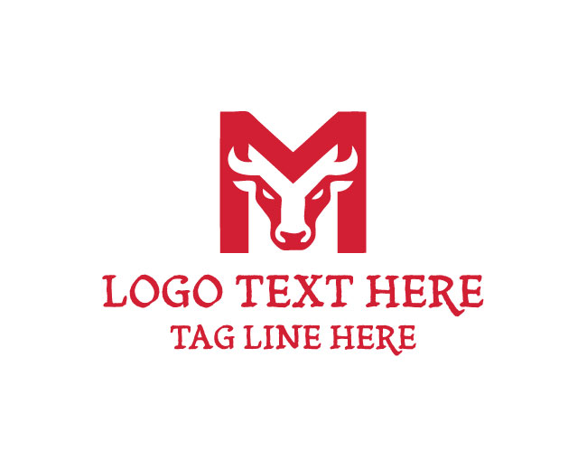  Unique Elite Letter M Bull Logo