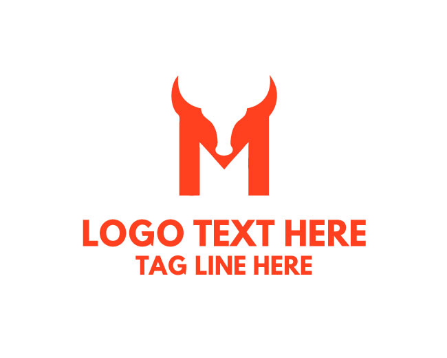 Elegant Letter M Bull Logo