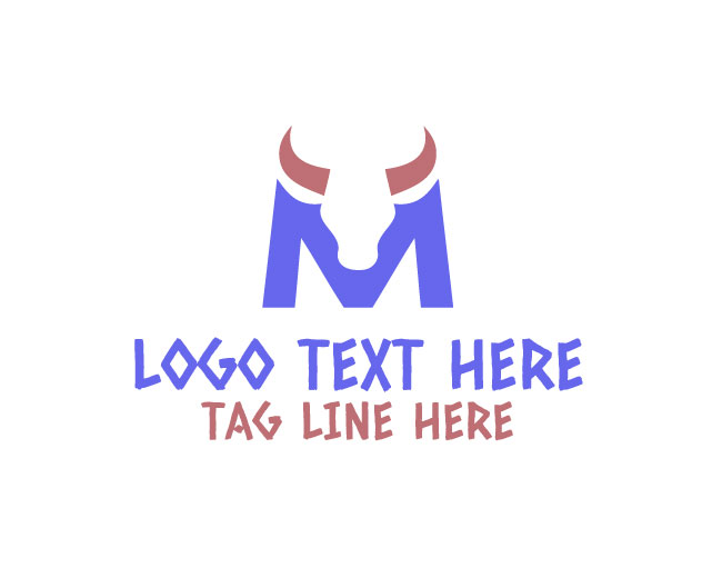 Corporate Letter M Bull Logo