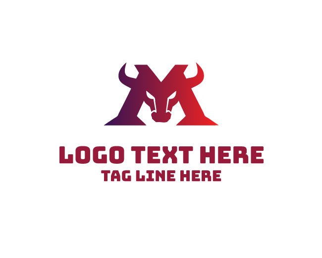 Royal Letter M Bull Logo