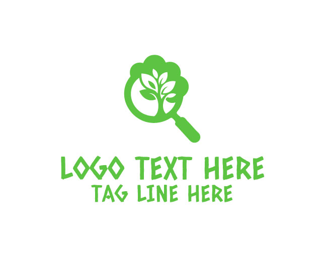 Unique Green Search Logo