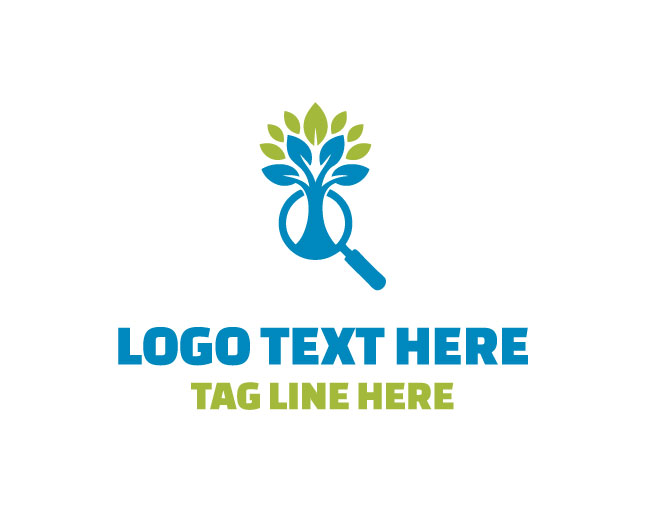 Unique Organic Magnifier Logo
