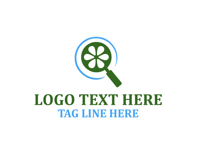 Stylish Eco Magnifying Glass Logo