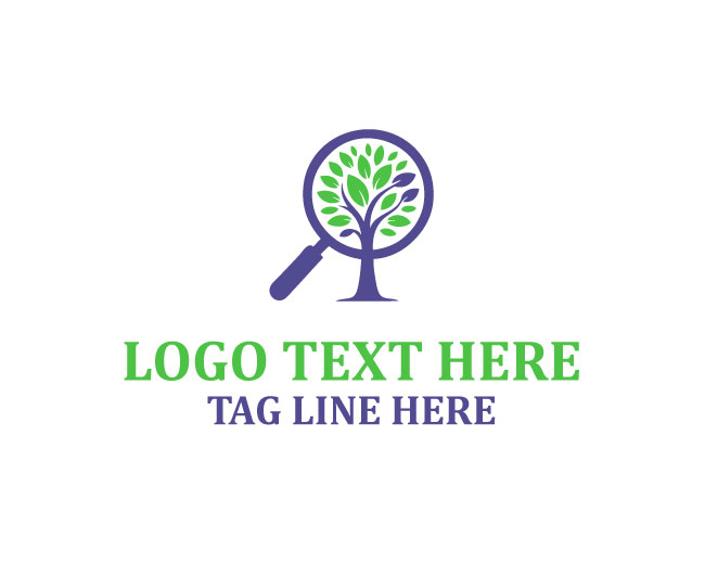  Clean Leaf Magnifier Logo