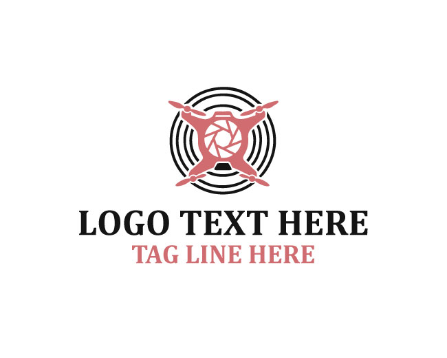 Stylish Flight Drone Logo