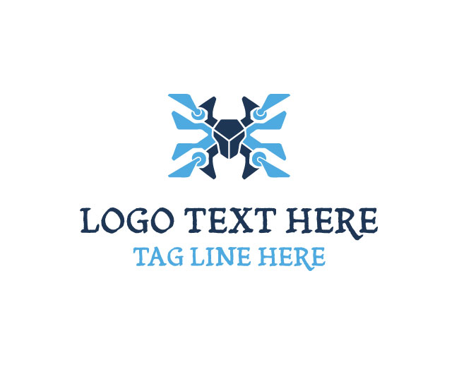 Unique Drone Mechanical Logo