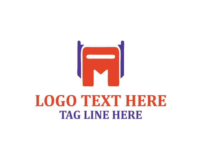 Modern Letter M Robot Logo