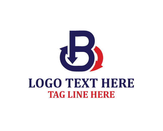Modern Arrow Letter B Logo