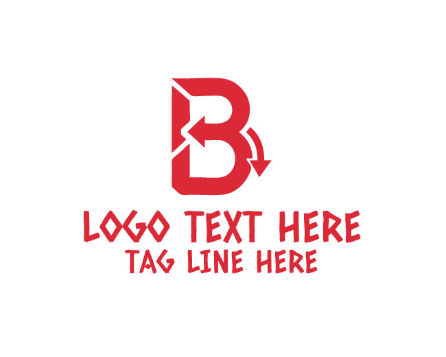 Bold Modern B Arrow Logo