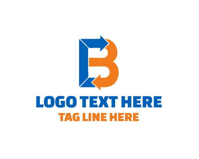 Negative Space Arrow B Logo