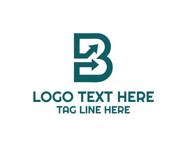 Double Arrow Letter B Logo