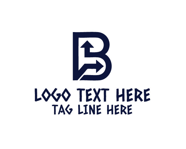 Flowing Arrow B Logo