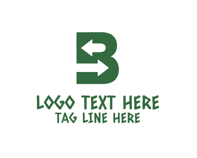 Stylish Arrow Badge B Logo