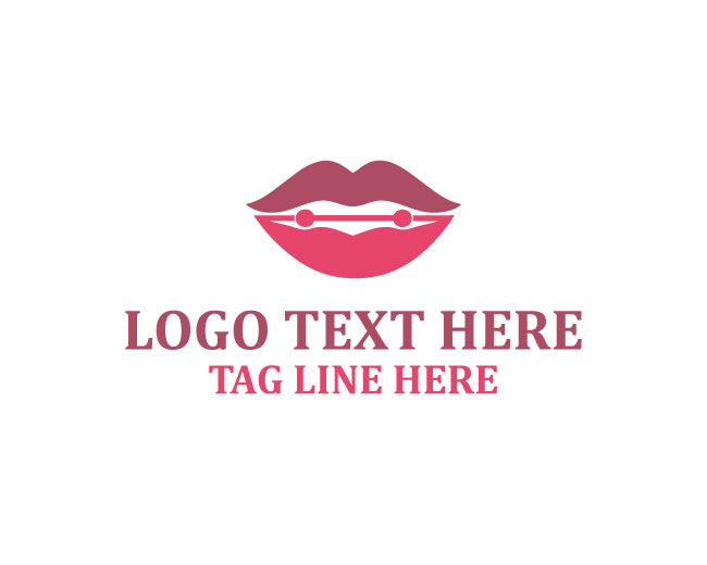 Strong Lips Barbell Logo