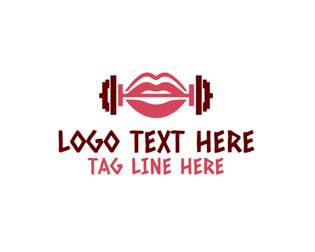 Elegant Lips Barbell Logo