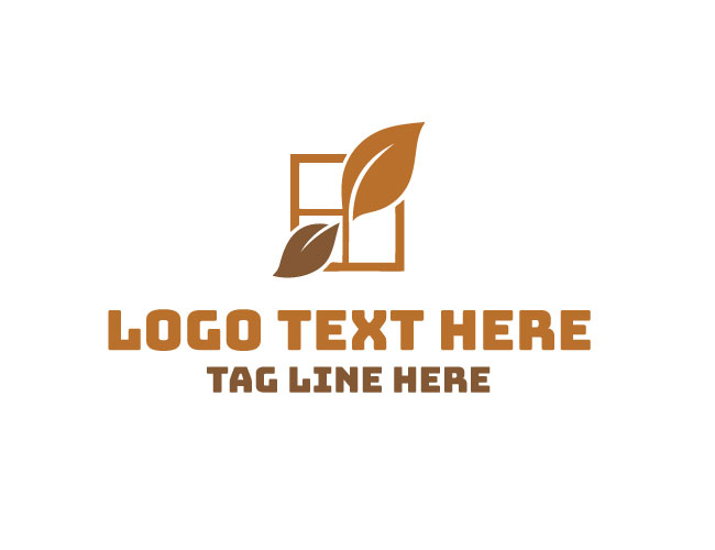 Eco Window Leaf Frame Logo