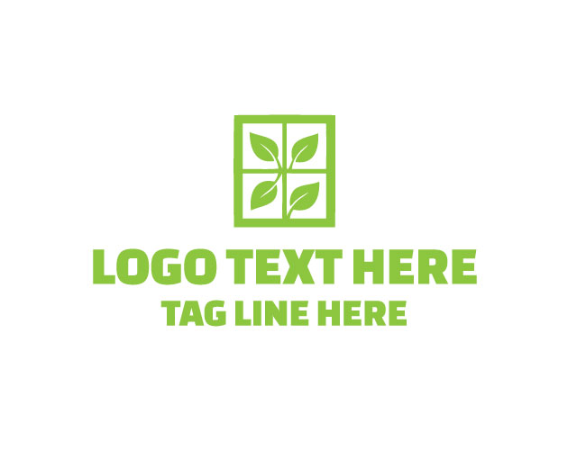 Eco Window Leaf View Logo