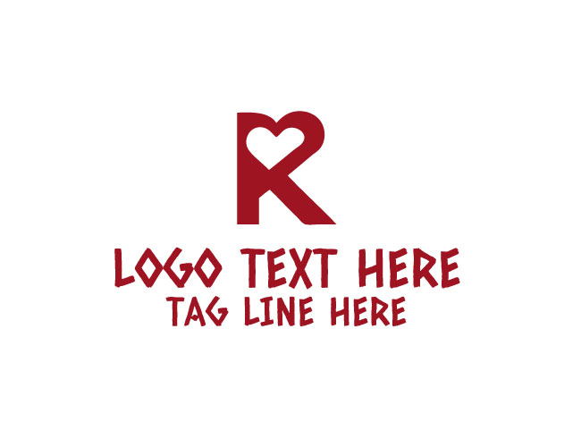  Letter K Love Logo