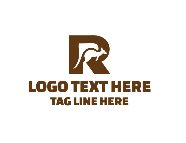 Letter R Kangaroo  Logo