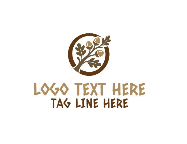 Oak Acorn brown Logo