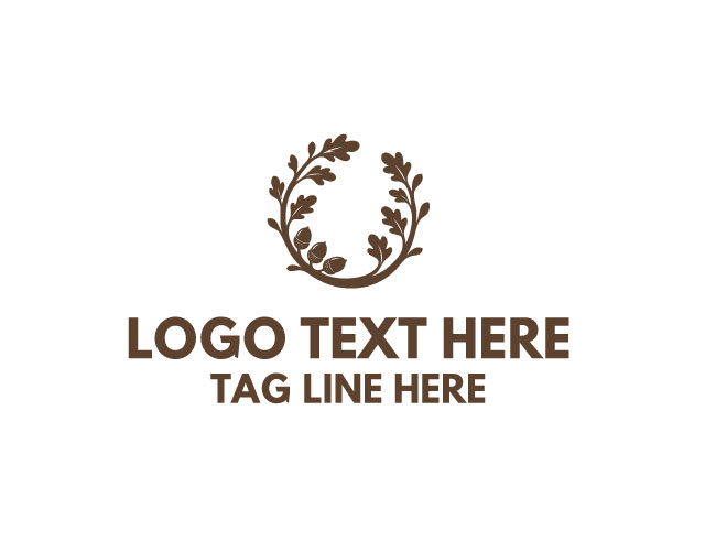 Oak Acorn Evergreen Logo