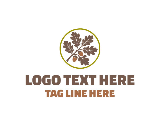  Oak Acorn Root Line Logo