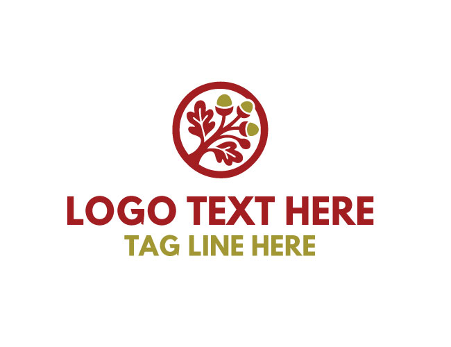 Oak Acorn Earth Root Logo