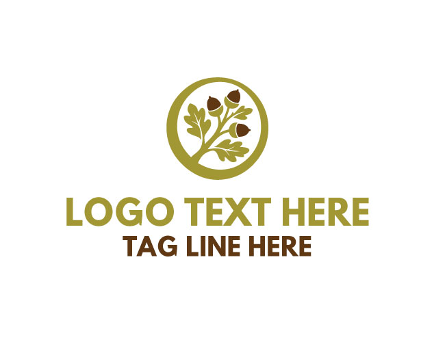 Oak Acorn Wild Grove Logo