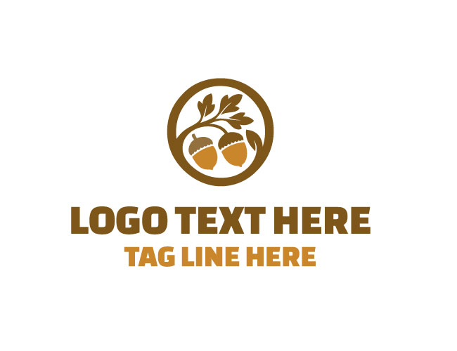  Oak Acorn Leaf Logo