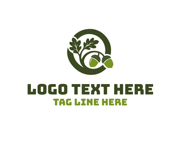  Oak Acorn green Branch Logo