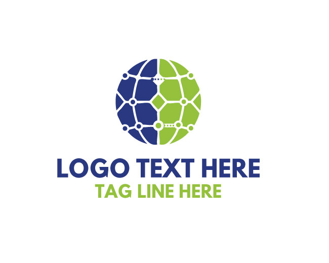 Modern Digital Globe Logo