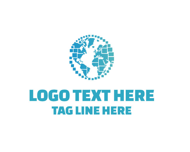 Modern Tech Earth Logo