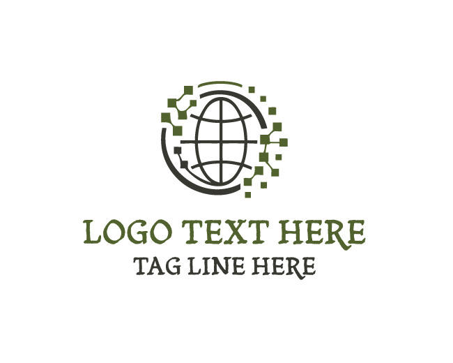 Modern Sync Globe Logo