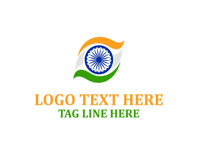 India Tricolor Wave Logo