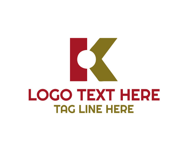 Letter K Typography Logo