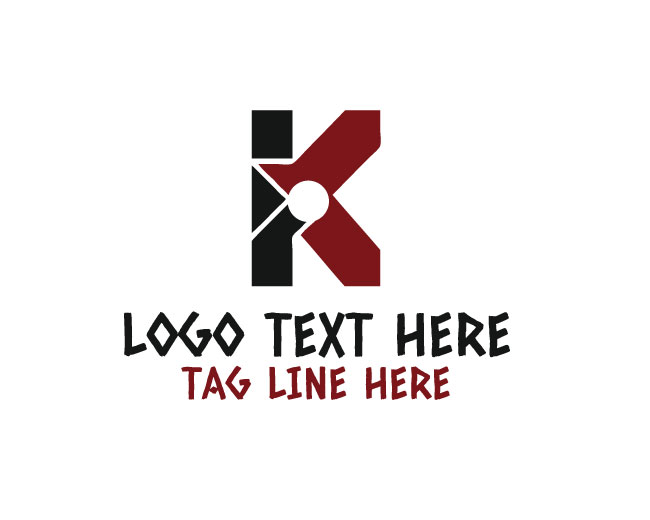 Letter K Geometric Logo