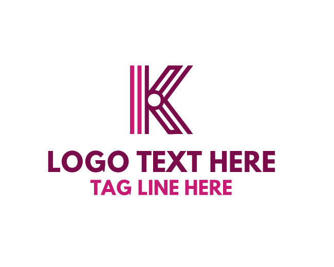  Letter K Linear Logo