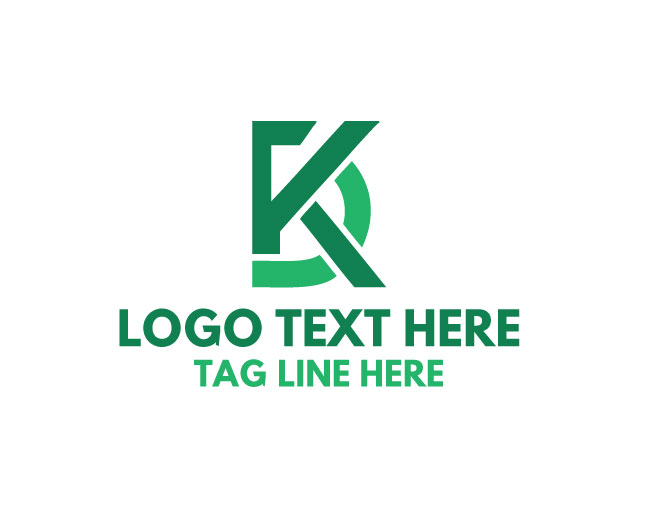  Letter K  green Logo